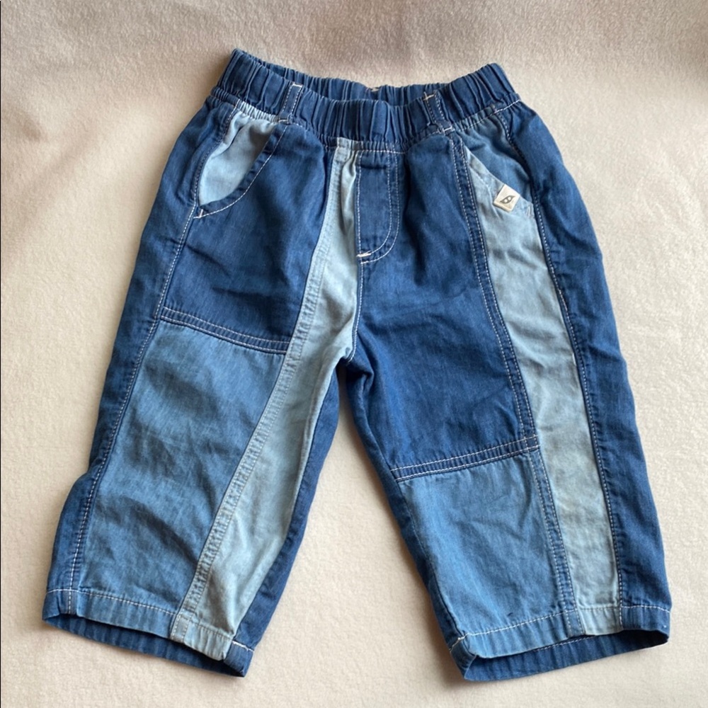 Kids Denim Patchwork Pants